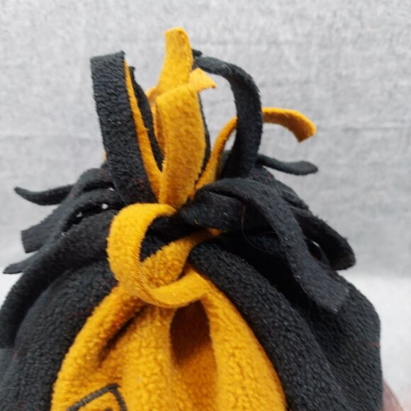 Scooby-Doo Kids Fleece Hat With Knot Tassels Black & Gold Cartoon Design - Picture 8 of 11